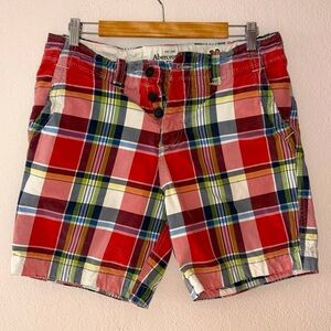 Abercrombie & Fitch plaid cotton shorts sz 30